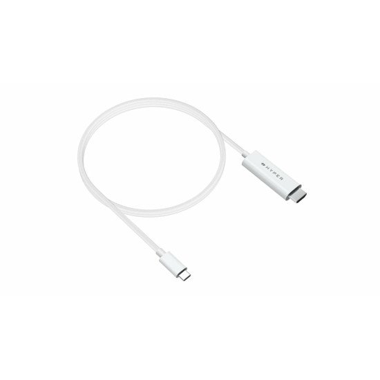 HYPER HD6007WHGL câble HDMI 2,5 m USB-C HDMI Type A (Standard) Blanc