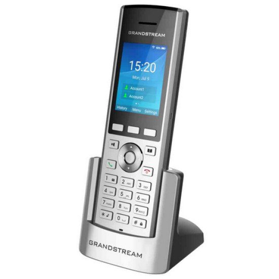 Grandstream Networks WP820 téléphone fixe Noir, Argent 2 lignes LCD Wifi