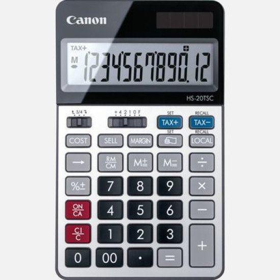 Canon HS-20TSC calculatrice Bureau Calculatrice financière Noir, Argent