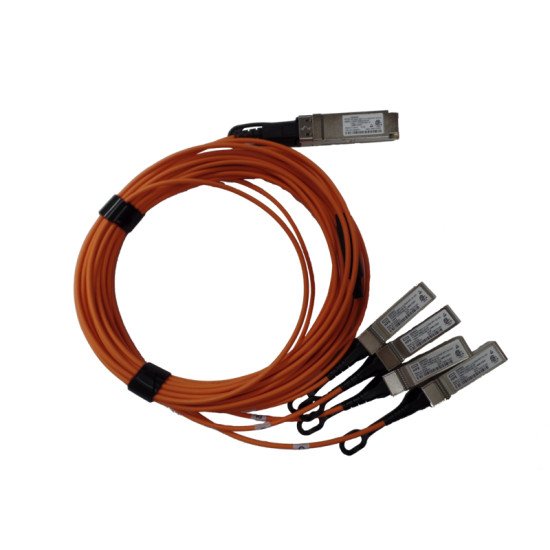 HPE Q9S66A câble de fibre optique 5 m QSFP+ 4x SFP+ Orange