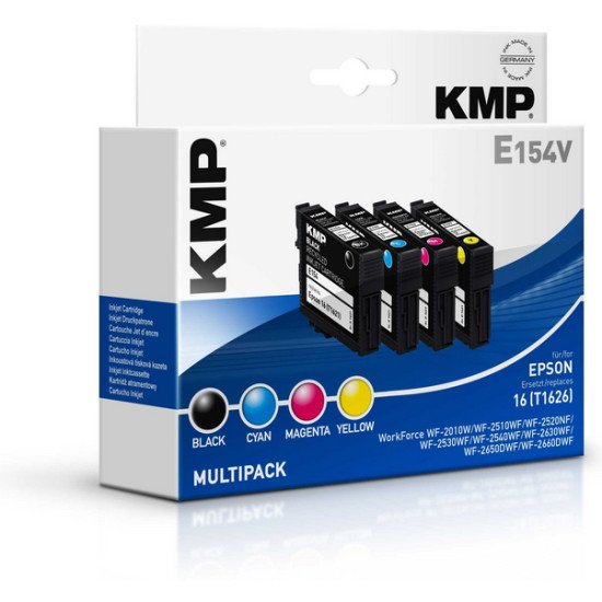 KMP 1621,485 cartouche d'encre 4 pièce(s) Compatible Noir, Cyan, Magenta, Jaune