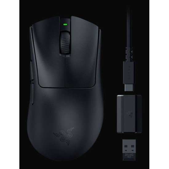 Razer DeathAdder V3 HyperSpeed souris Jouer Droitier RF Wireless + USB Type-C Optique 26000 DPI