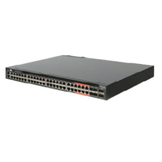 Mellanox Technologies Edgecore AS4610-54P Géré L2/L3 Gigabit Ethernet (10/100/1000) Connexion Ethernet, supportant l'alimentation via ce port (PoE) 1U Noir