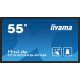 iiyama TF5539AS-B1AG affichage de messages Écran plat de signalisation numérique 138,7 cm (54.6") LED 500 cd/m² 4K Ultra HD Noir Écran tactile Intégré dans le processeur Android 24/7