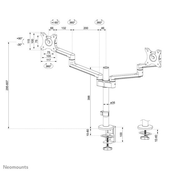 Neomounts by Newstar support moniteur de bureau