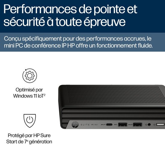 POLY Kit de base Studio G9 Plus pour Mini-PC IP HP Microsoft Teams avec TC10