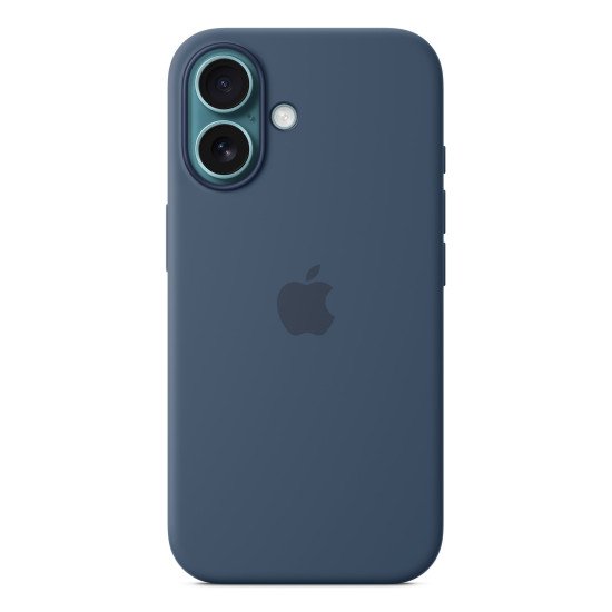 Apple Coque en silicone avec MagSafe pour iPhone 16 - Denim