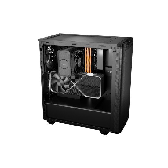 be quiet! Pure Base 501 Noir | Boîtier PC vitré , Mini ATX / Micro ATX / ATX, 2 ventilateurs Pure Wings 3 140 mm PWM