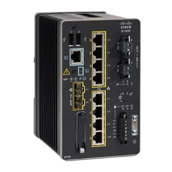 Cisco Catalyst IE-3200-8T2S-E commutateur réseau Géré L2/L3 Gigabit Ethernet (10/100/1000) Noir