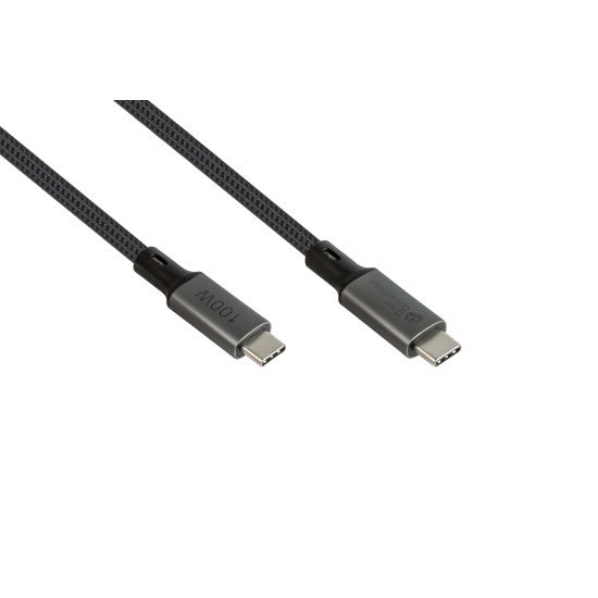 Alcasa 2402-T018A câble USB USB4 Gen 2x2 1,8 m USB C Graphite