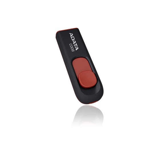 ADATA C008 lecteur USB flash 16 Go USB Type-A 2.0 Noir, Rouge