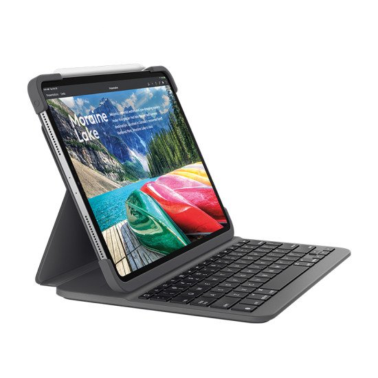 Logitech SLIM FOLIO PRO clavier pour téléphones portables QWERTY Anglais britannique Graphite Bluetooth