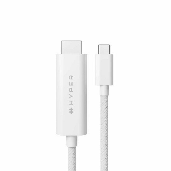 HYPER HD6007WHGL câble HDMI 2,5 m USB-C HDMI Type A (Standard) Blanc