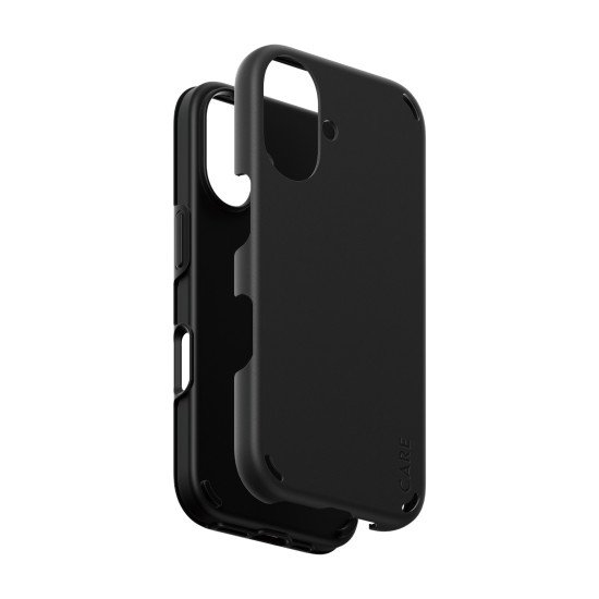 PanzerGlass CARE by PG Double Def BLK iPhone16 6.1 coque de protection pour téléphones portables Housse Transparent