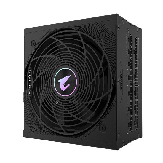 GIGABYTE AORUS ELITE P1000W ICE Alimentation - PCIe 5.0, 80 PLUS Platinum, Conception entièrement modulaire, Ventilateur de 120 mm, Compatible ATX 3.0, Prise EU