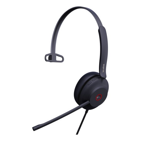 Yealink UH37 Mono Teams Casque Avec fil Arceau Bureau/Centre d'appels USB Type-C / USB Type-A Noir