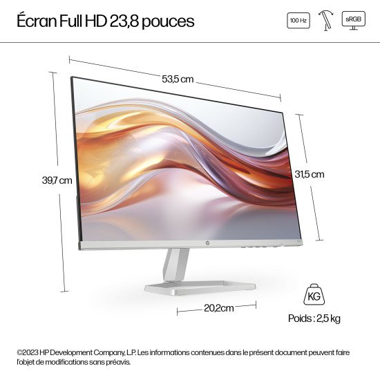 HP Écran Full HD 23,8 pouces Série 5 - 524sf