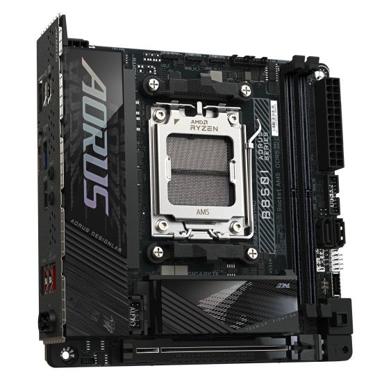 GIGABYTE B850I AORUS PRO Carte Mère - Processeurs AMD Ryzen Série 9000, VRM numérique 8+2+1 phases, jusqu'à 8400MHz DDR5 (OC), 1xPCIe 5.0 + 1xPCIe 4.0 M.2, 2.5LAN, WIFI 7, USB 3.2 Gen 2