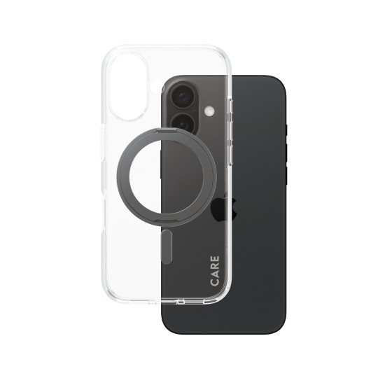 PanzerGlass CARE by PG BLK Kick/MagS iPhone16 6.1 coque de protection pour téléphones portables Housse Transparent