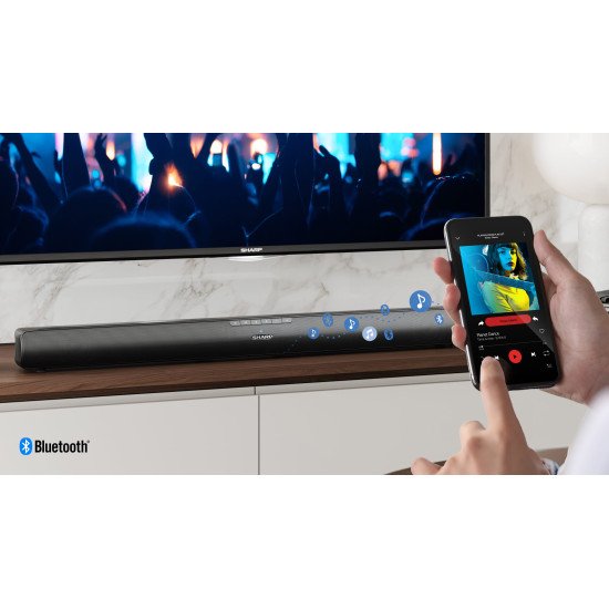 Sharp HT-SB100 haut-parleur soundbar Noir 2.0 canaux 75 W