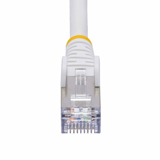 StarTech.com Câble Ethernet CAT8 Blanc de 12m, RJ45 Snagless, 25G/40G, 2000MHz, 100W PoE++, S/FTP, Fil de Cuivre Pur 26AWG, LSZH, Cordon de Raccordement Réseau Blindé avec Serre-Câble, Testé par Fluke Channel