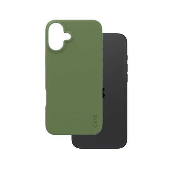 PanzerGlass CARE by PG Green iPhone16 6.7 coque de protection pour téléphones portables Housse Transparent