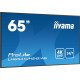 iiyama LH6541UHS-B1AG affichage de messages 163,8 cm (64.5") LCD 500 cd/m² 4K Ultra HD Noir 24/7