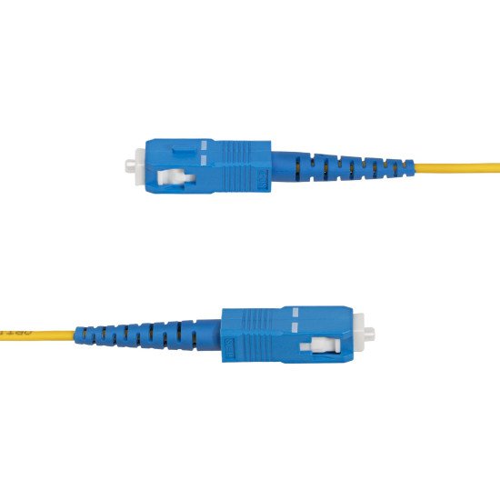 StarTech.com Câble Fibre Optique de 2m Simplex Monomode LC à SC (UPC) OS2, 9/125µm, 40G/100G, Cordon Fibre Optique, Insensible à la Courbure, Faible Perte d'Insertion, Cordon Patch Fibre LSZH