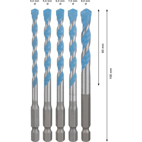 Bosch Expert HEX-9 Ensemble de forets 5 pièce(s)