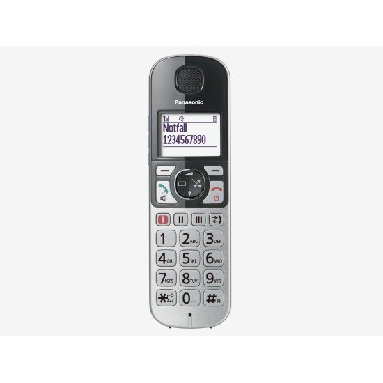 Panasonic KX-TGE522 Téléphone DECT Identification de l'appelant Argent