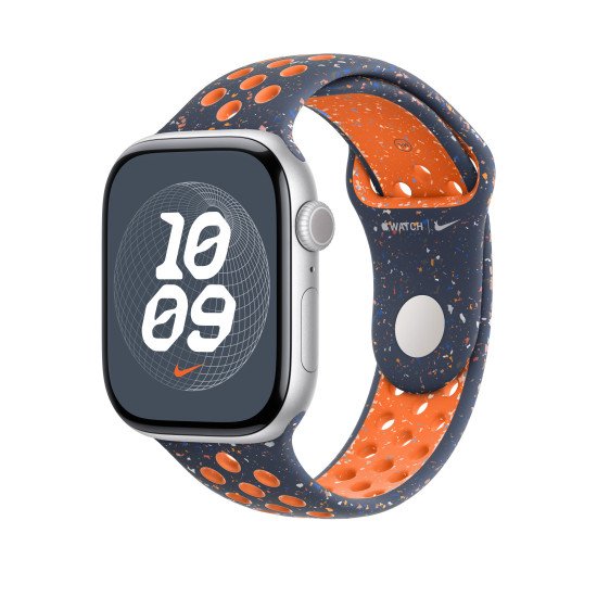 Apple MYLC3ZM/A accessoire intelligent à porter sur soi Bande Bleu, Orange Fluoroélastomère