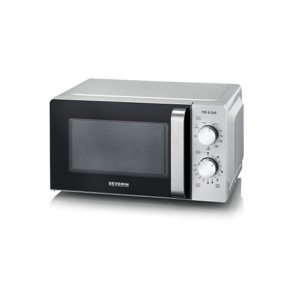 Severin MW 7780 micro-onde Comptoir Micro-ondes grill 17 L 700 W Noir, Argent