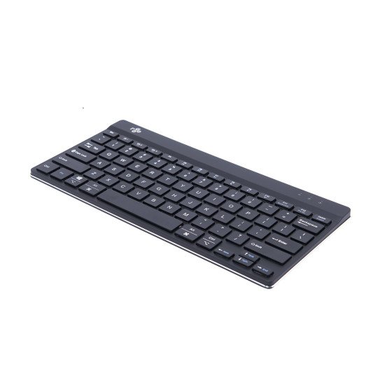 R-Go Tools Clavier ergonomique R-Go Compact Break, clavier compact avec logiciel de pause,QWERTY (NORDIC), Bluetooth, noir