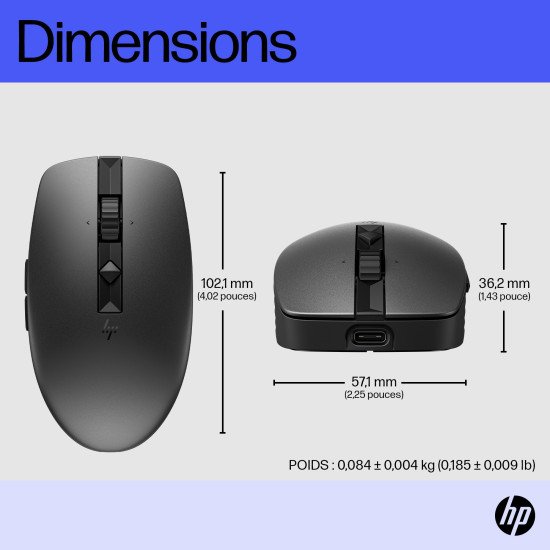 HP Souris multi-périphériques rechargeable 715