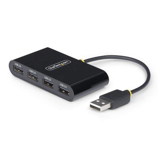 StarTech.com Hub USB 2.0 à Ports, Alimentation par Bus USB, Petit Hub USB de Voyage, Répartiteur USB 2.0, Hub USB Portable Multi-Ports, 480Mbps, Protection contre les sur-courants (OCP)