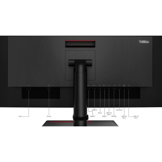 Lenovo ThinkVision P34w-20 LED display 86,7 cm (34.1") 3440 x 1440 pixels Wide Quad HD Noir