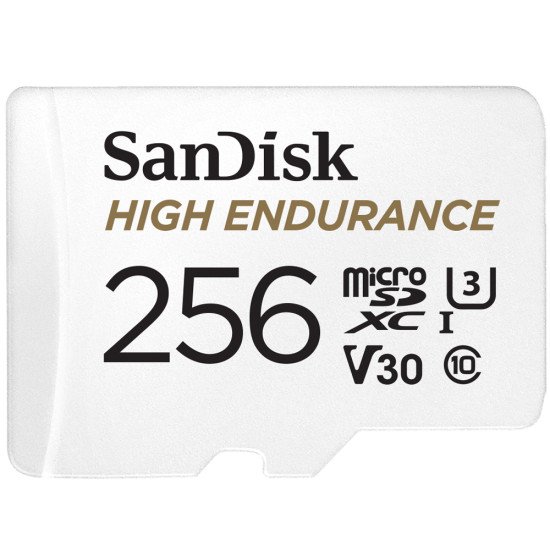 Sandisk High Endurance mémoire flash 256 Go MicroSDXC Classe 10 UHS-I