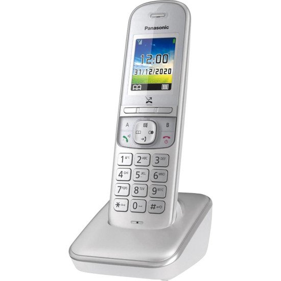 Panasonic KX-TGH710 Téléphone DECT Identification de l'appelant Perle, Argent