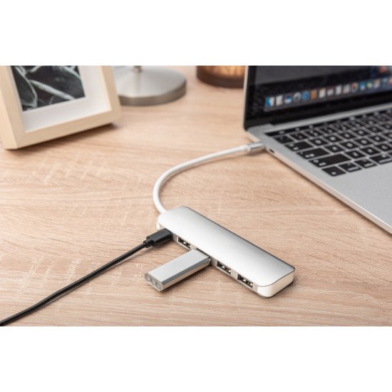 Digitus Hub 4 ports (USB 3.0) avec USB Type-C™ + PD