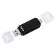 Hama Basic lecteur de carte mémoire USB 2.0/Micro-USB Noir