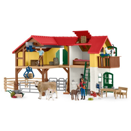 schleich Ferme avec étable et animaux