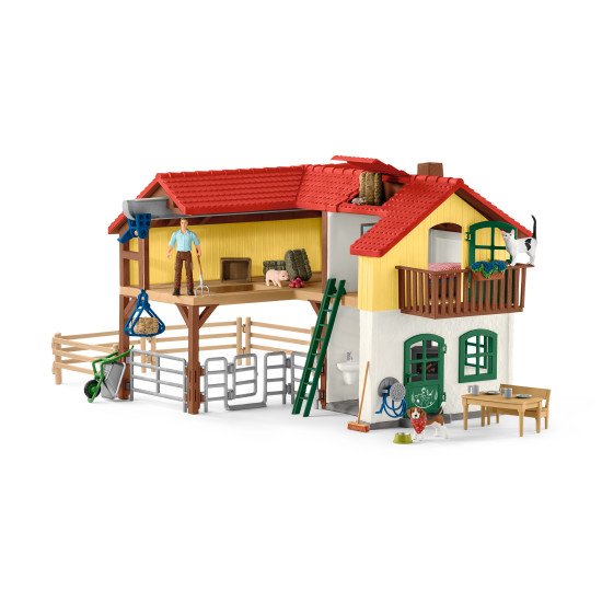 schleich Ferme avec étable et animaux