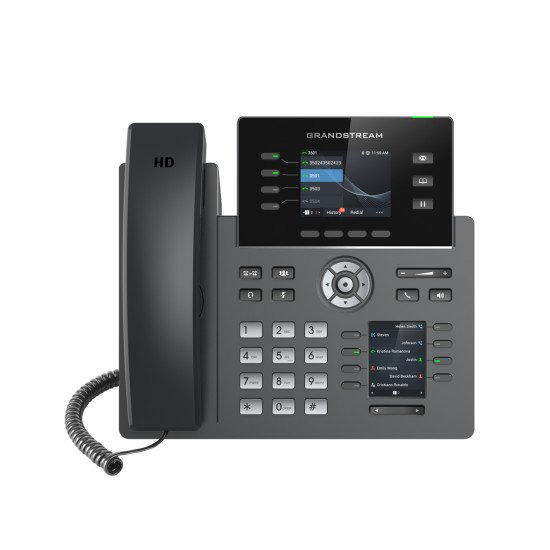 Grandstream Networks GRP2614 téléphone fixe Noir 4 lignes TFT Wifi