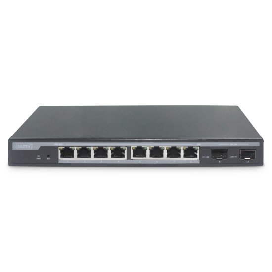 Digitus Switch géré Gigabit PoE L2 à 8 ports + 2 SFP