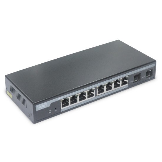 Digitus Switch géré Gigabit PoE L2 à 8 ports + 2 SFP