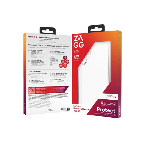 ZAGG Crystal Palace coque de protection pour téléphones portables 16,8 cm (6.6") Housse Transparent