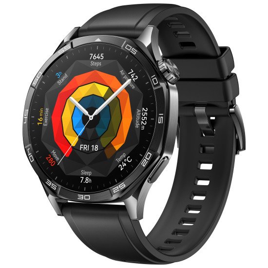 Huawei WATCH GT5 46mm 3,63 cm (1.43") AMOLED Numérique 466 x 466 pixels Noir GPS (satellite)