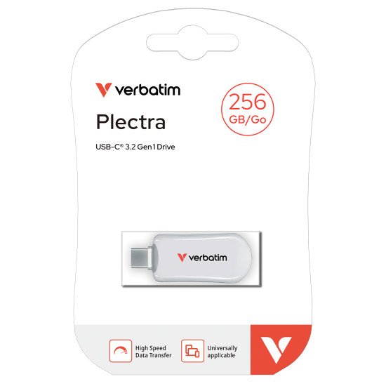 Verbatim 30230 lecteur USB flash 256 Go USB Type-C 3.2 Gen 1 (3.1 Gen 1) Blanc