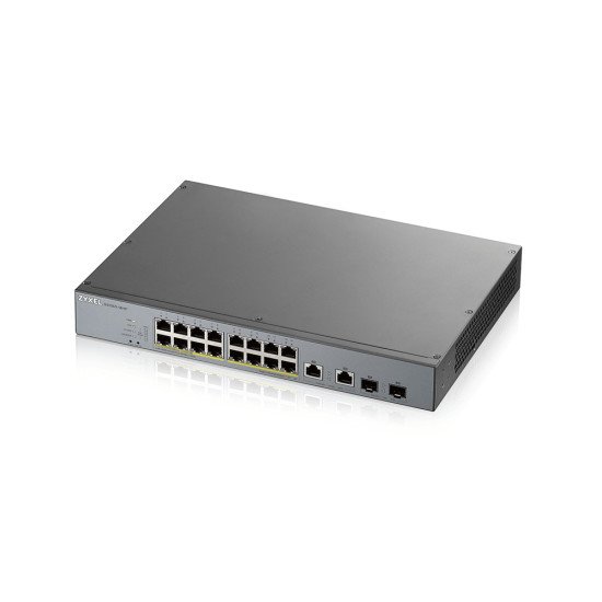 Zyxel GS1350-18HP-EU0101F commutateur réseau Géré L2 Gigabit Ethernet (10/100/1000) Gris Connexion Ethernet, supportant l'alimentation via ce port (PoE)