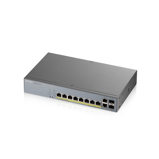 Zyxel GS1350-12HP-EU0101F commutateur réseau Géré L2 Gigabit Ethernet (10/100/1000) Gris Connexion Ethernet, supportant l'alimentation via ce port (PoE)